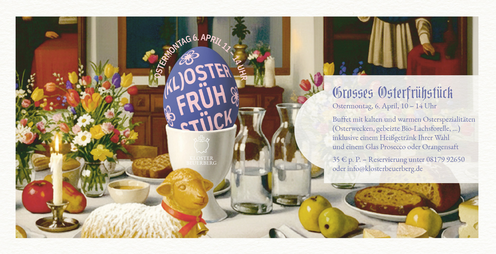 Osterfrühstück im Kloster, Brunch, Buffet,